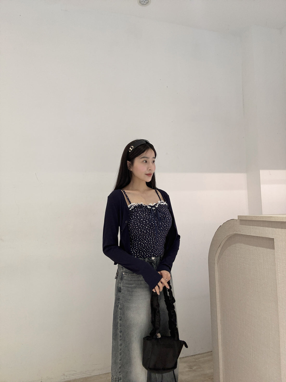 純欲風小花套裝