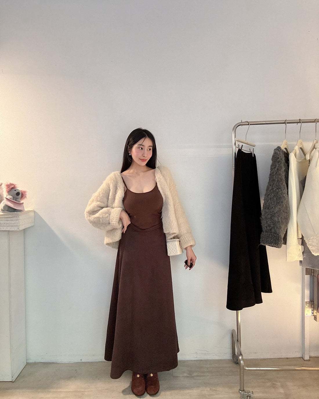 完美版型麂皮長裙