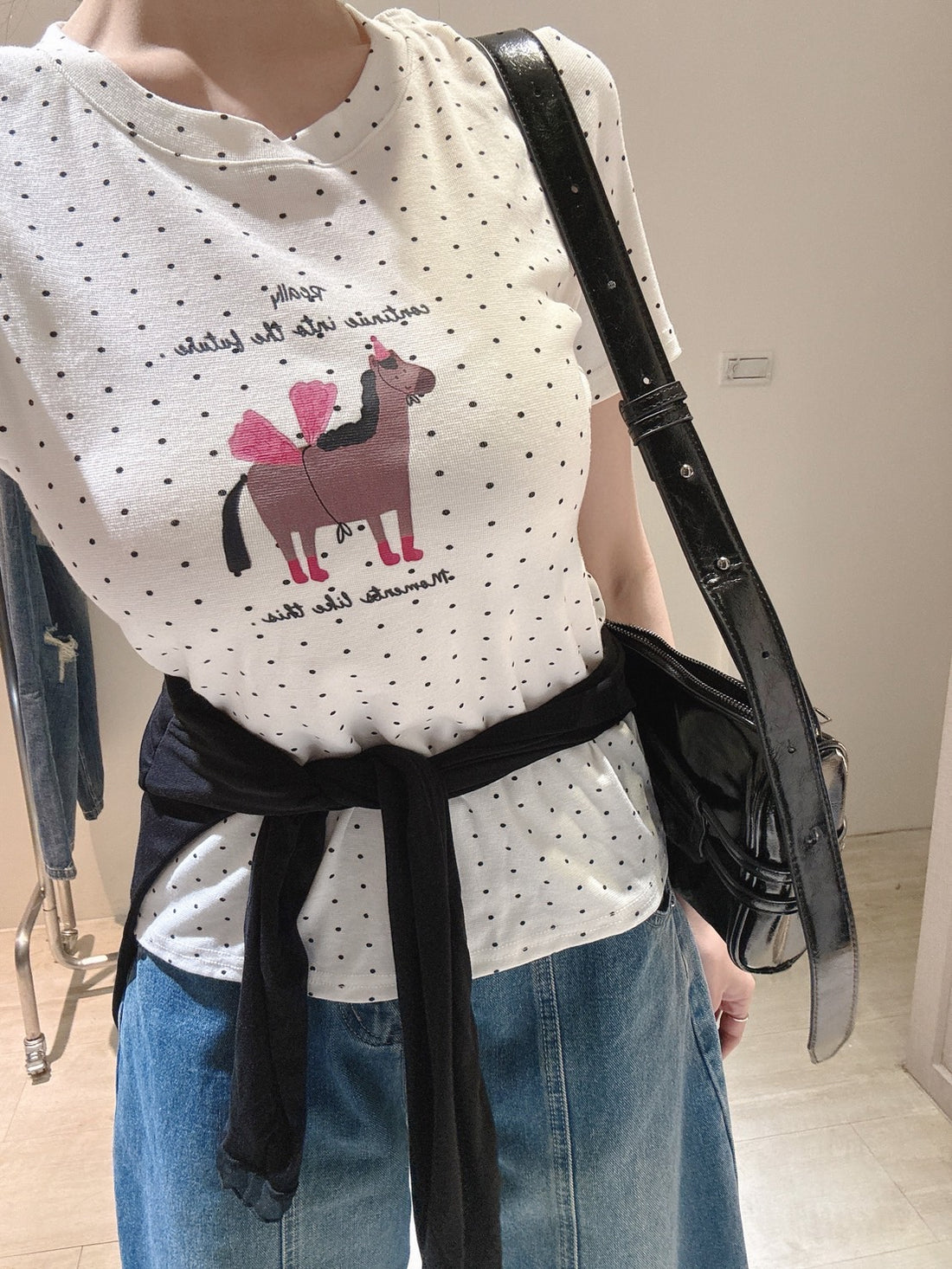 小馬點點彈力上衣