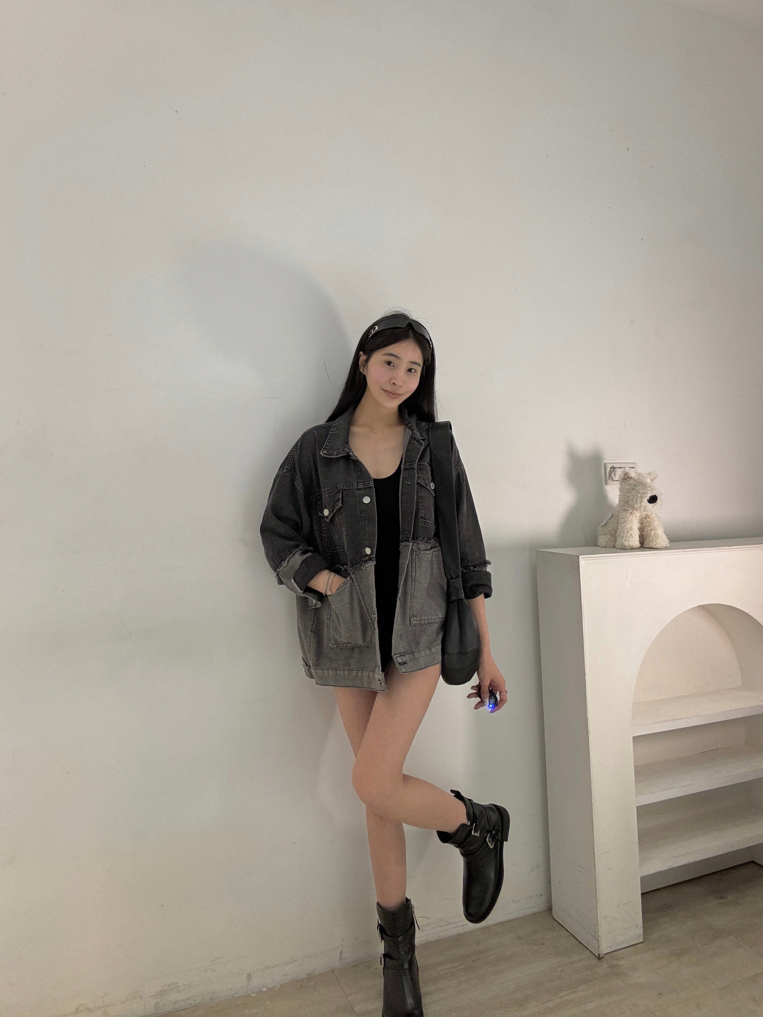 夏季拼接牛仔外套