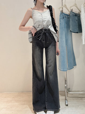 車線直筒喇叭褲