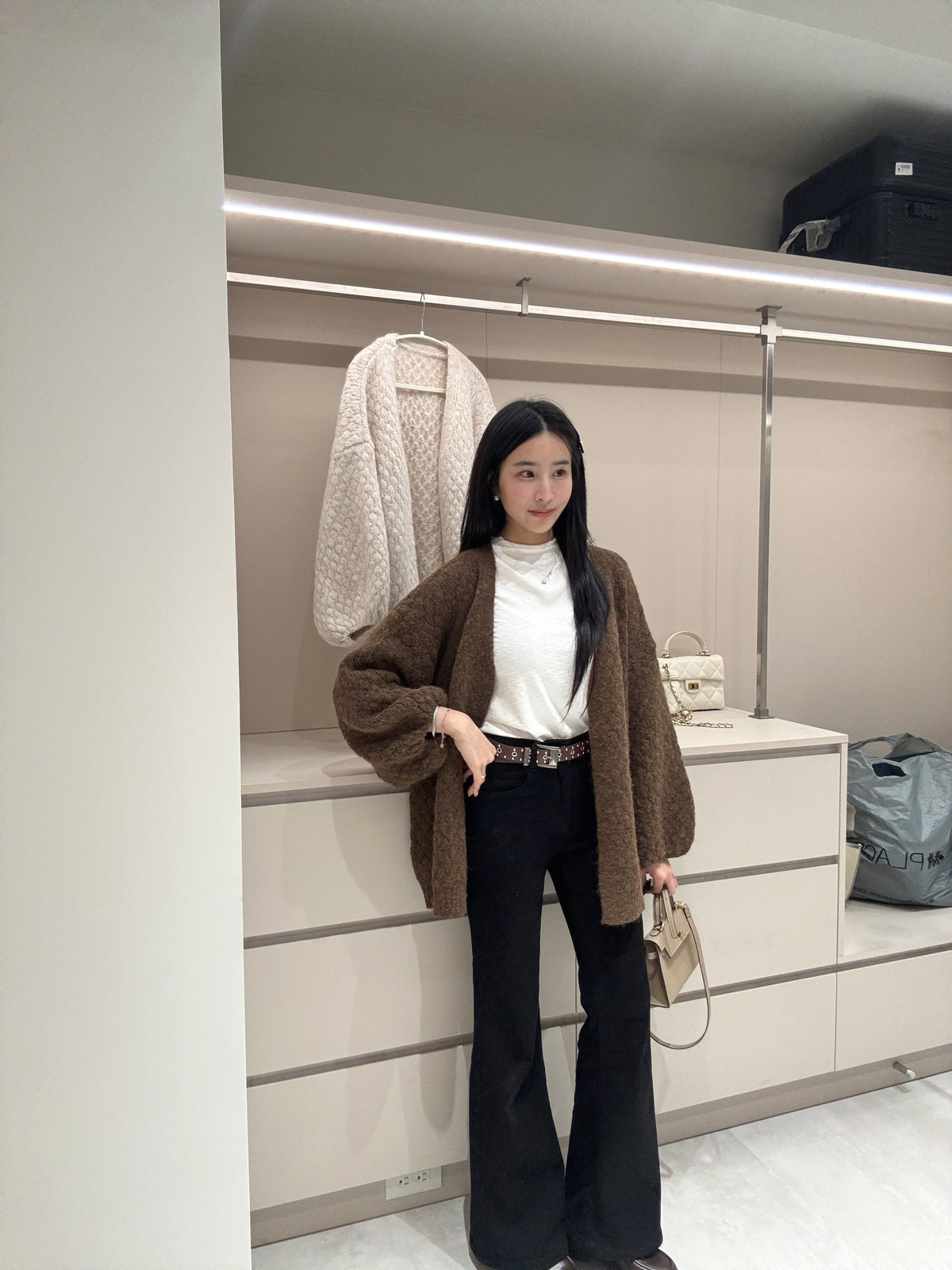小窄管喇叭黑褲