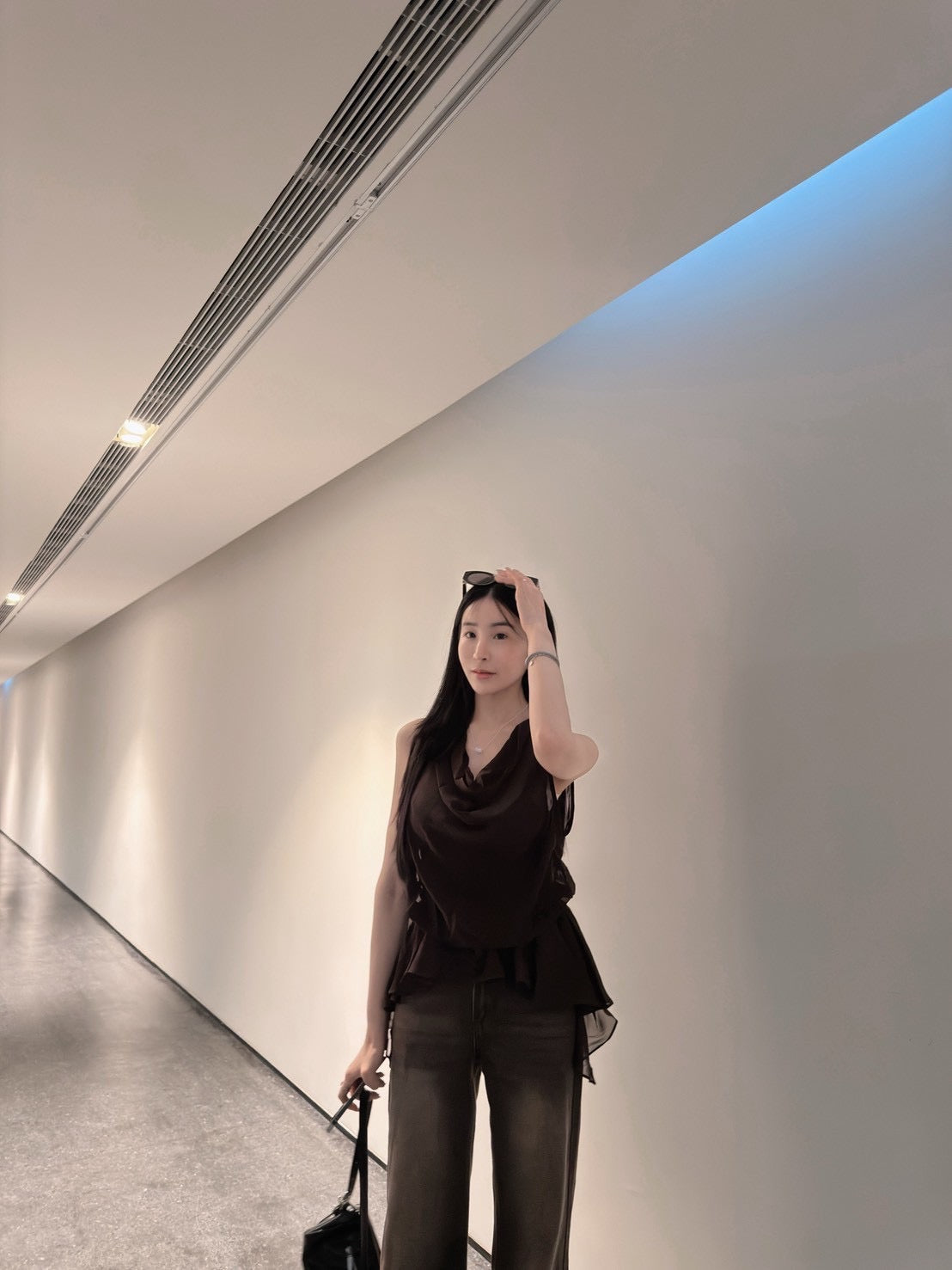 假兩件網紗背心
