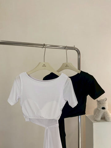 設計感波浪bra top
