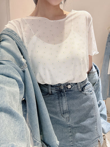 雙扣彈力牛仔褲裙