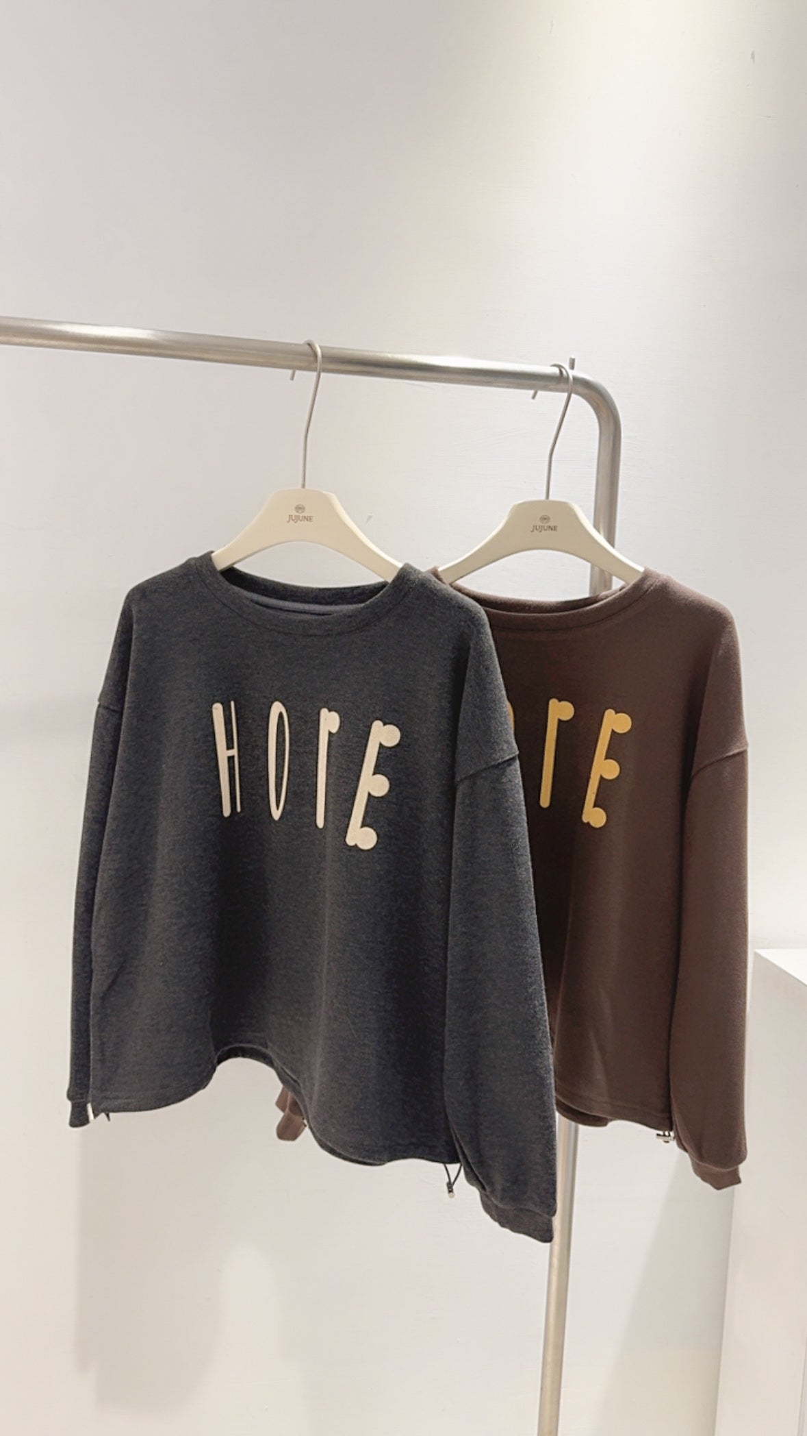 微短版刷絨衛衣