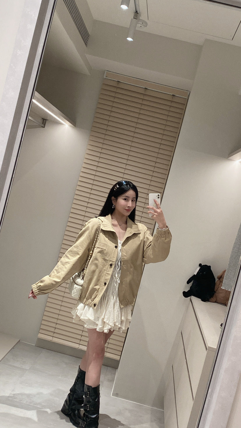 立領風衣外套