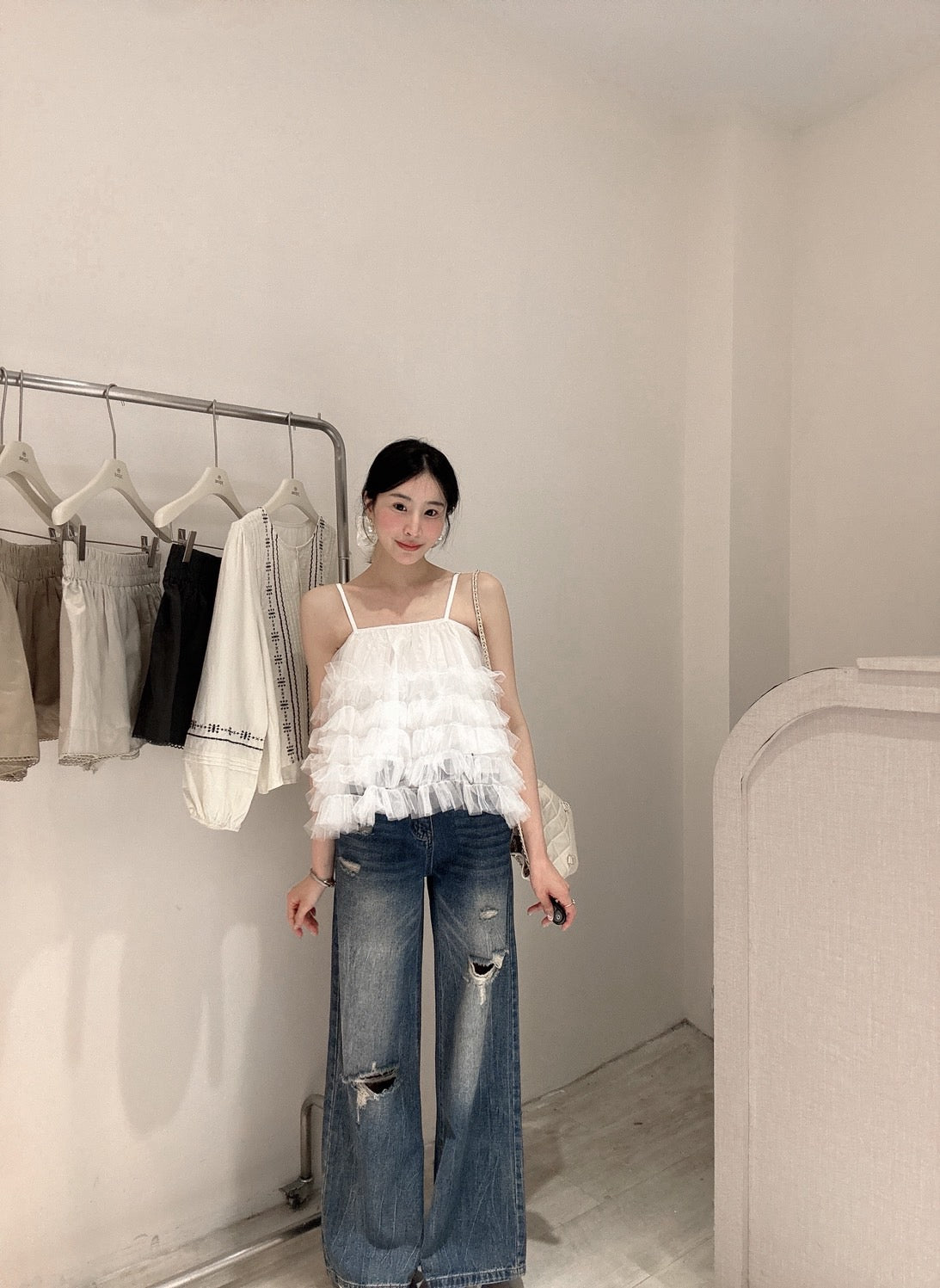 澎澎紗細肩帶背心