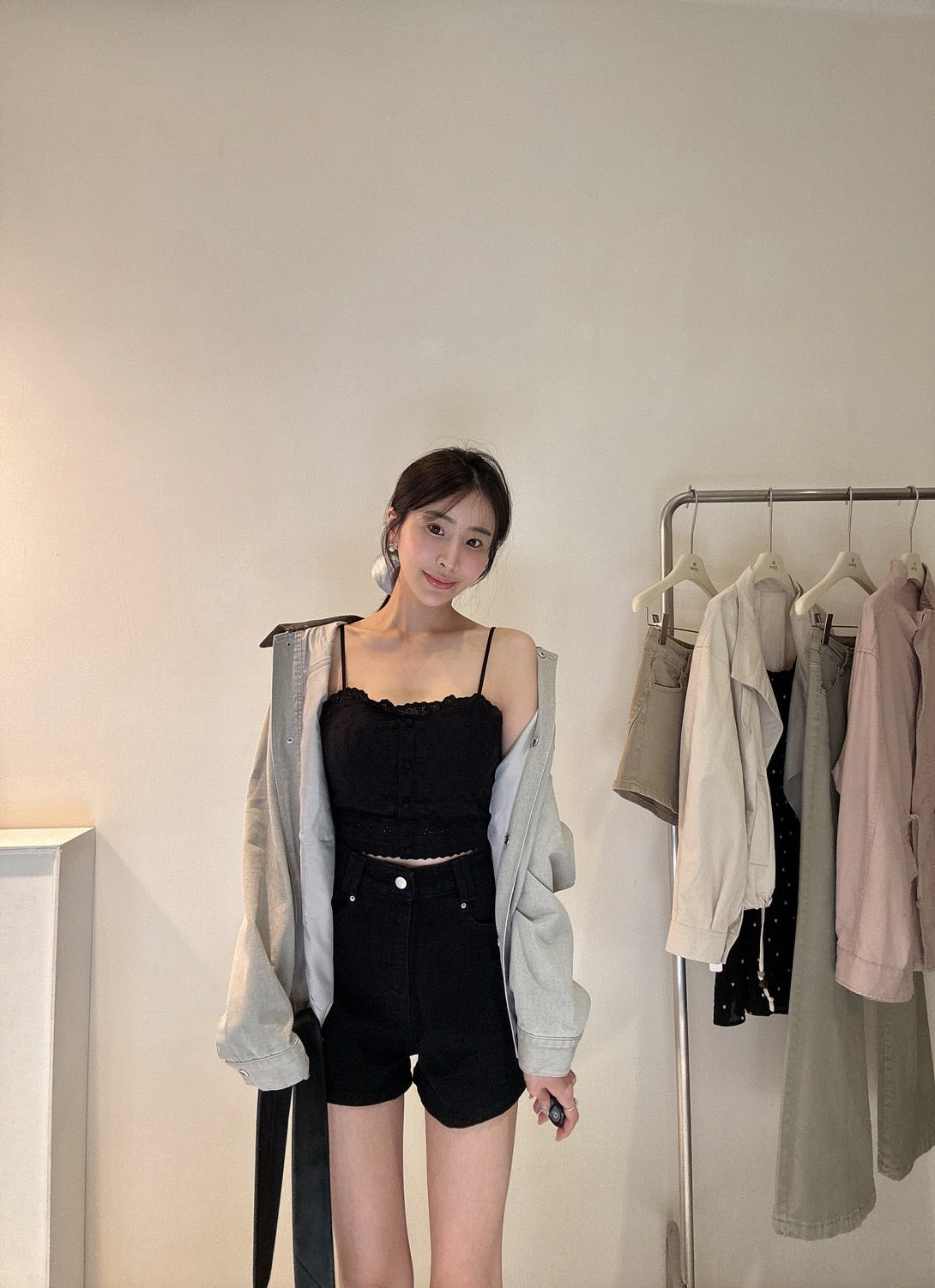 巴恩風皮質領外套