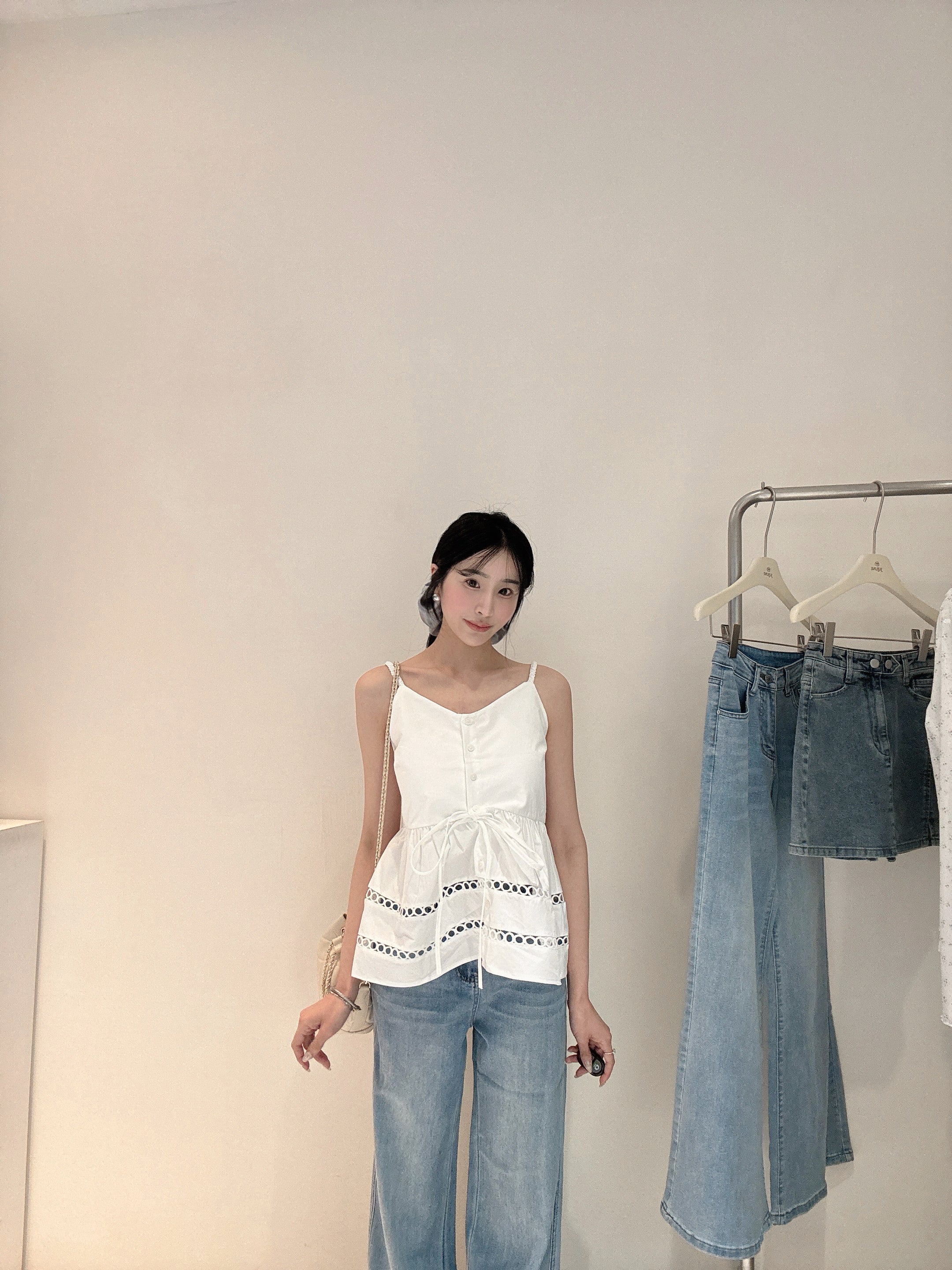 圈圈木耳邊背心