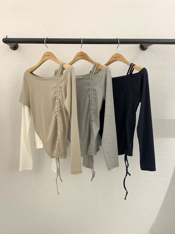 A12.設計感抽繩上衣