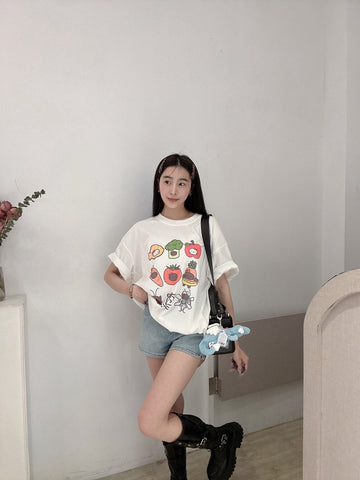 蔬菜🥬寬鬆水洗tee