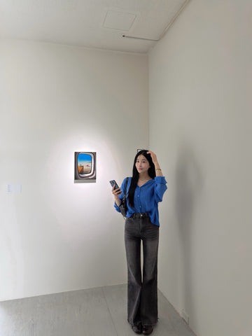 長腿煙灰直筒喇叭褲