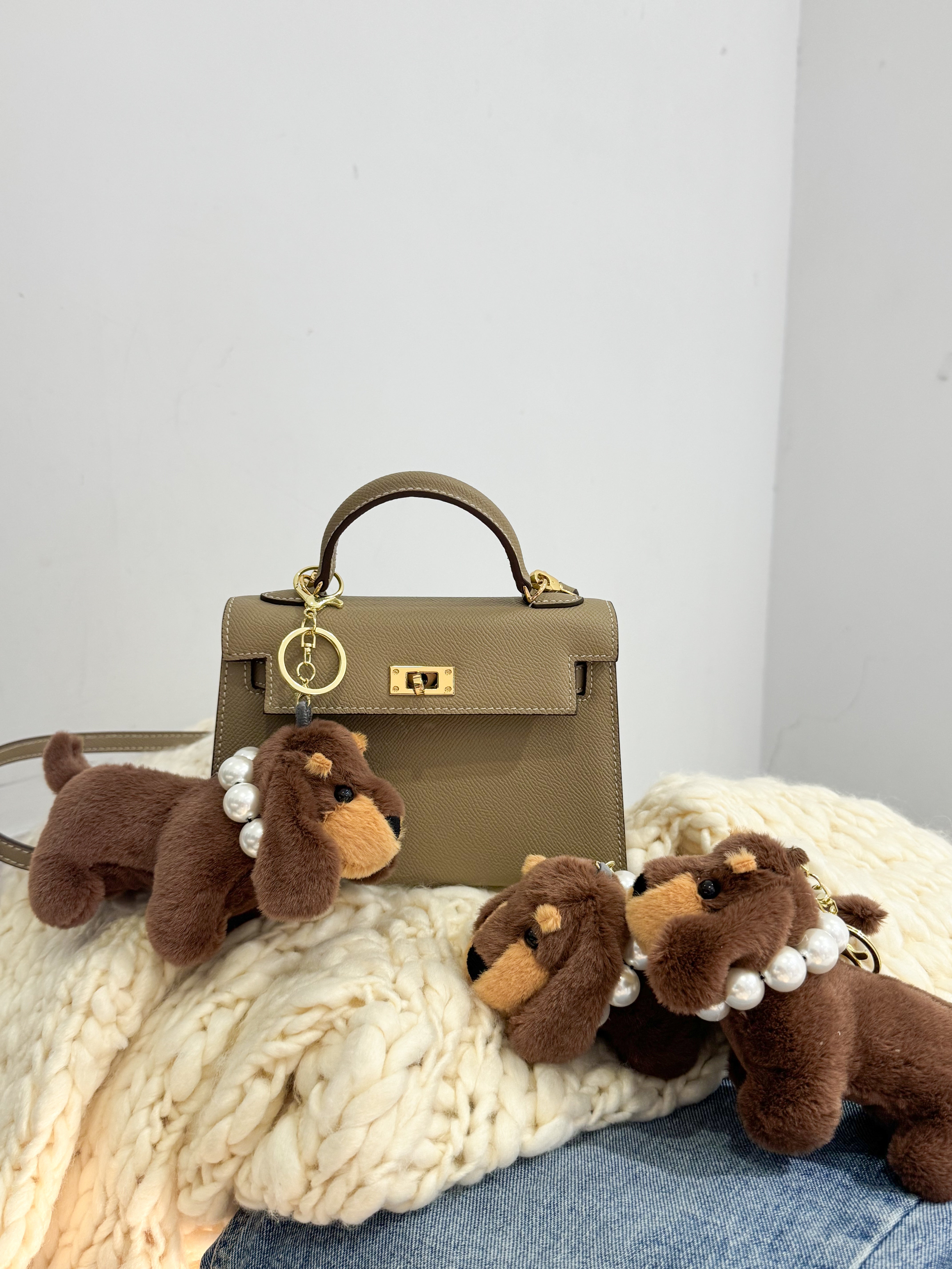 韓國連線臘腸狗吊飾