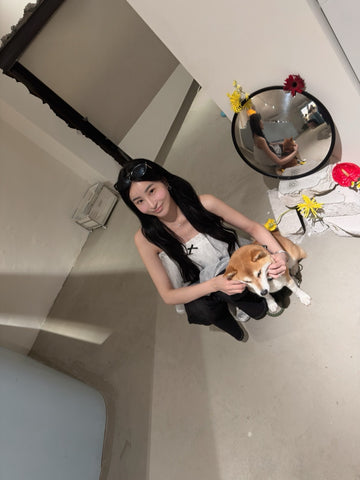 點點網紗細肩背心