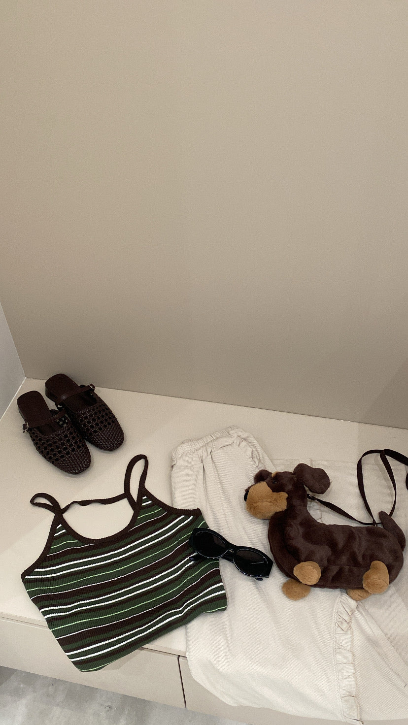 撞色條紋造型背心