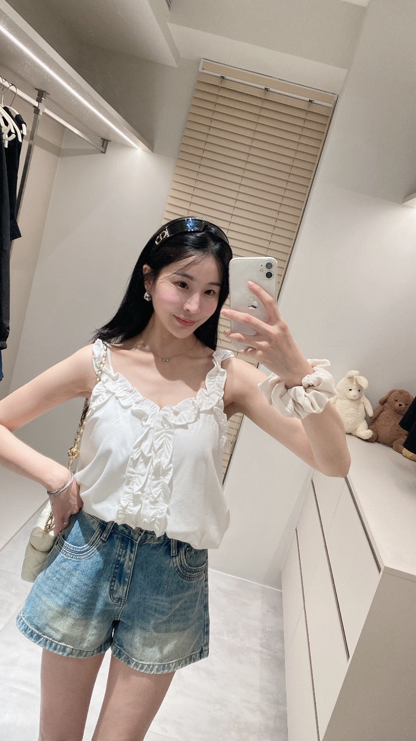 復古仿舊色牛仔短褲