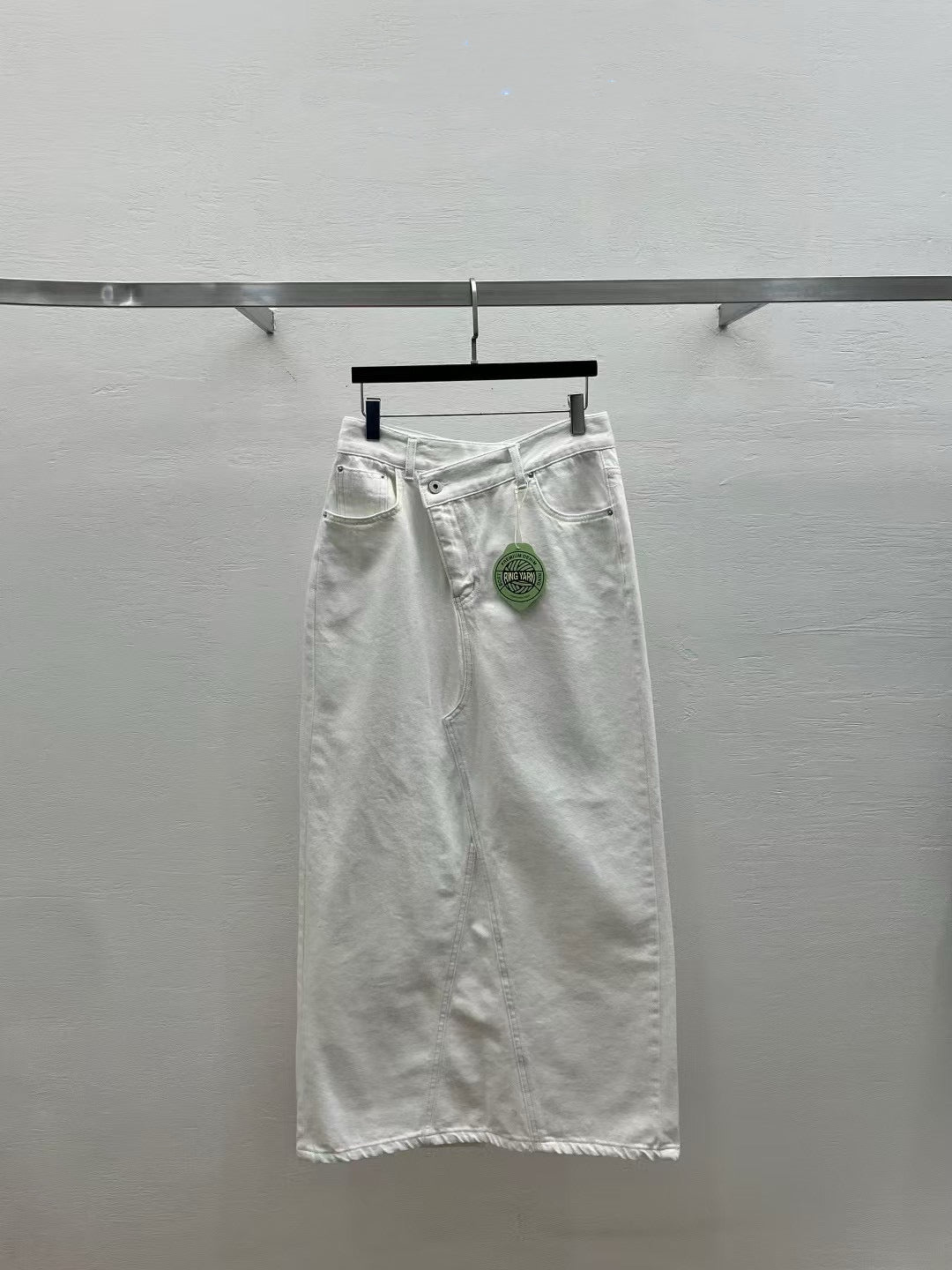 不規則褲頭開衩彈力裙