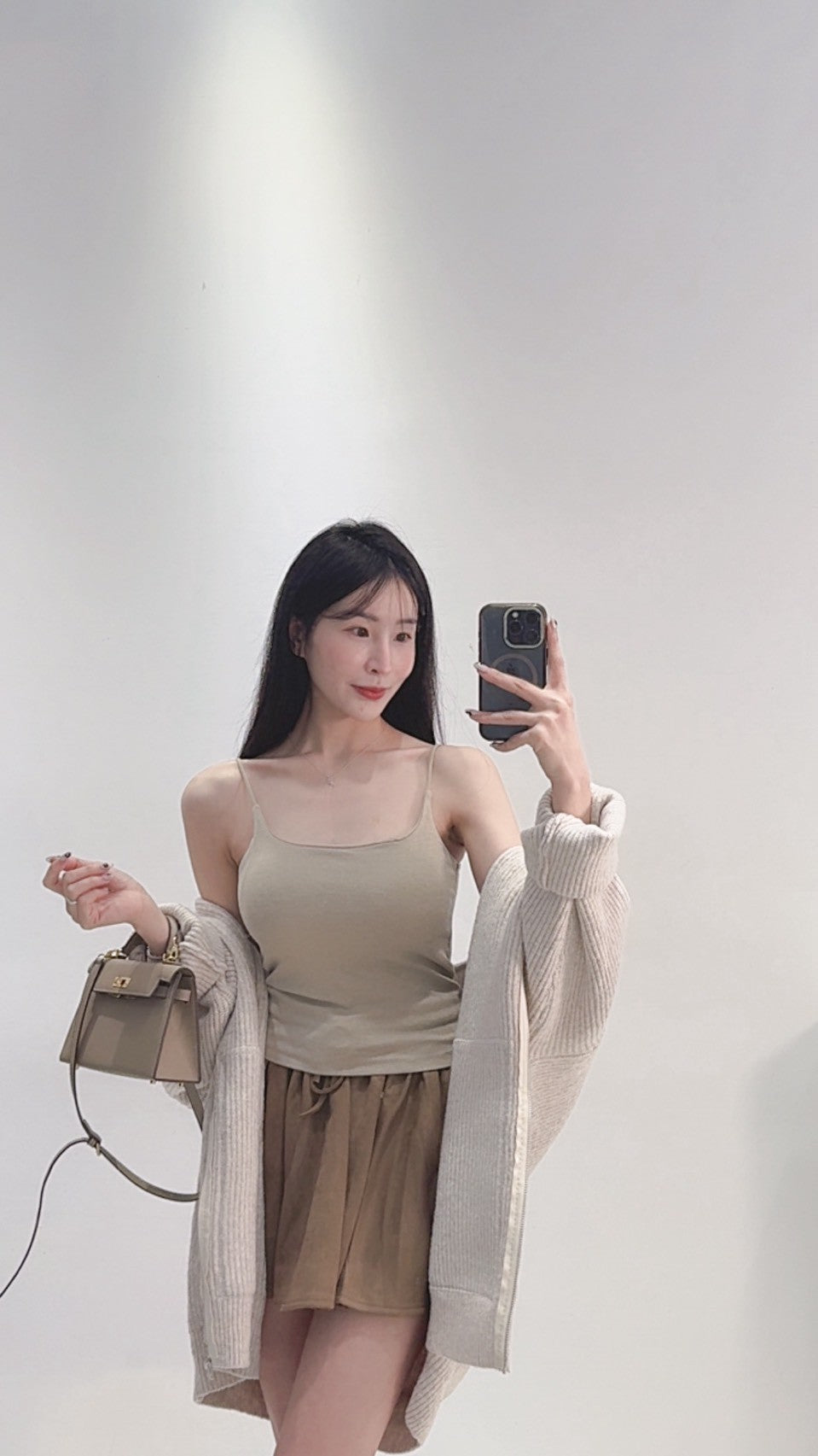 細肩帶磨毛小背心