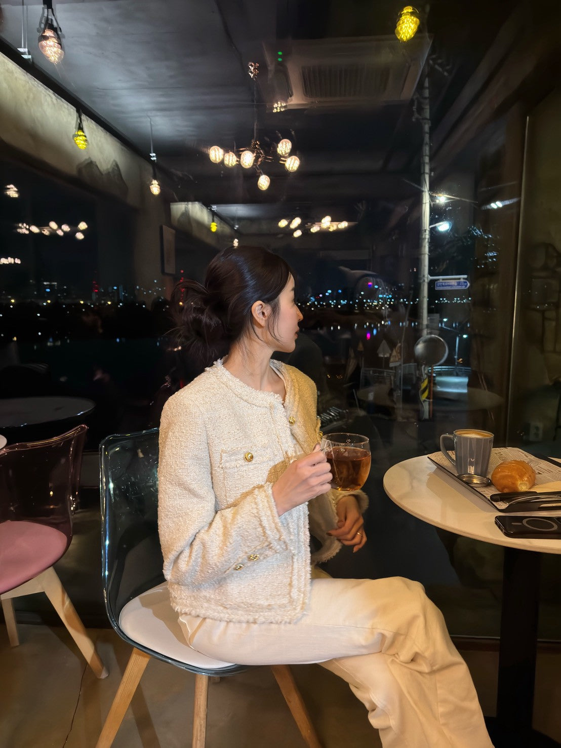 小香風羽絨外套