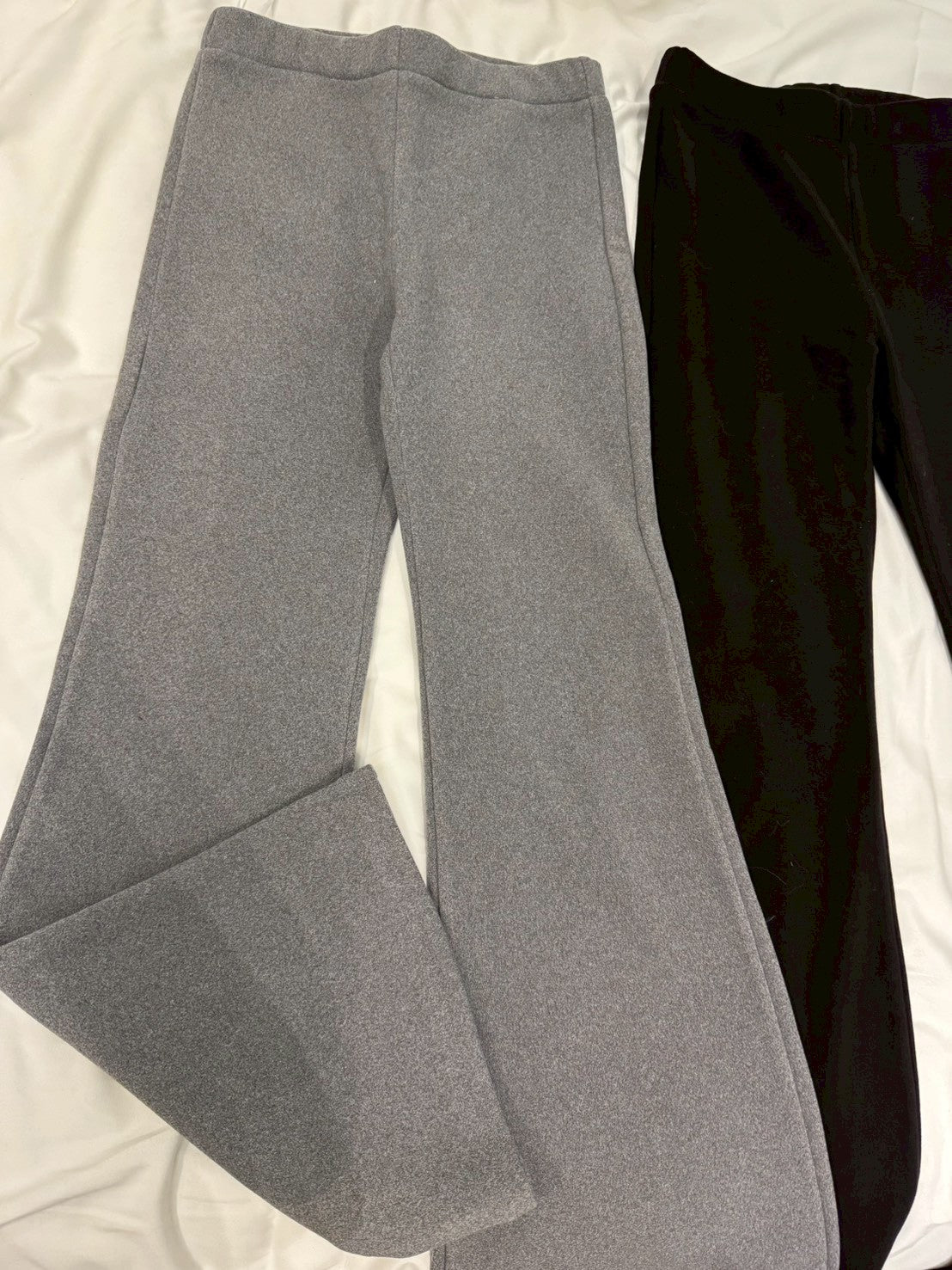 羊絨厚刷絨喇叭褲