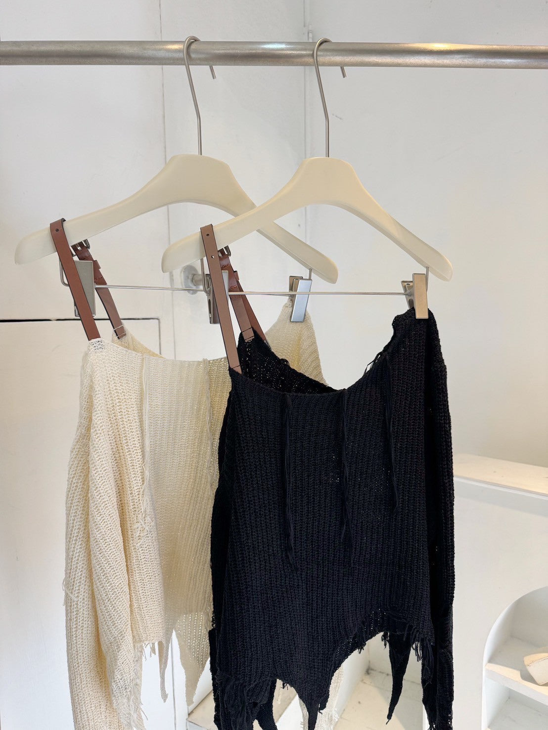 哥德風單肩針織衫