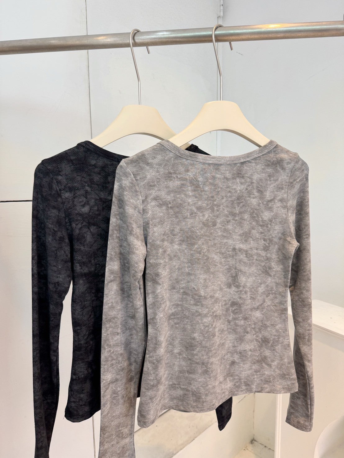 網紗拼接彈力上衣