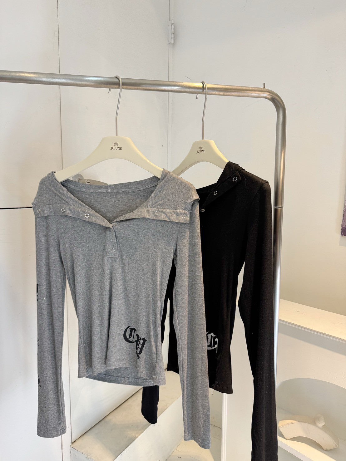 歌德風連帽彈力上衣