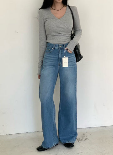 A09 大長腿直筒褲