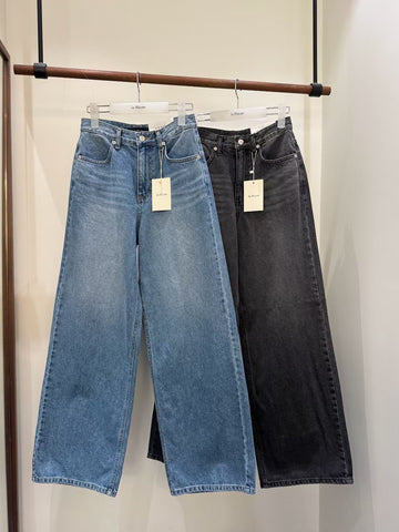 A07後口袋造型直筒褲