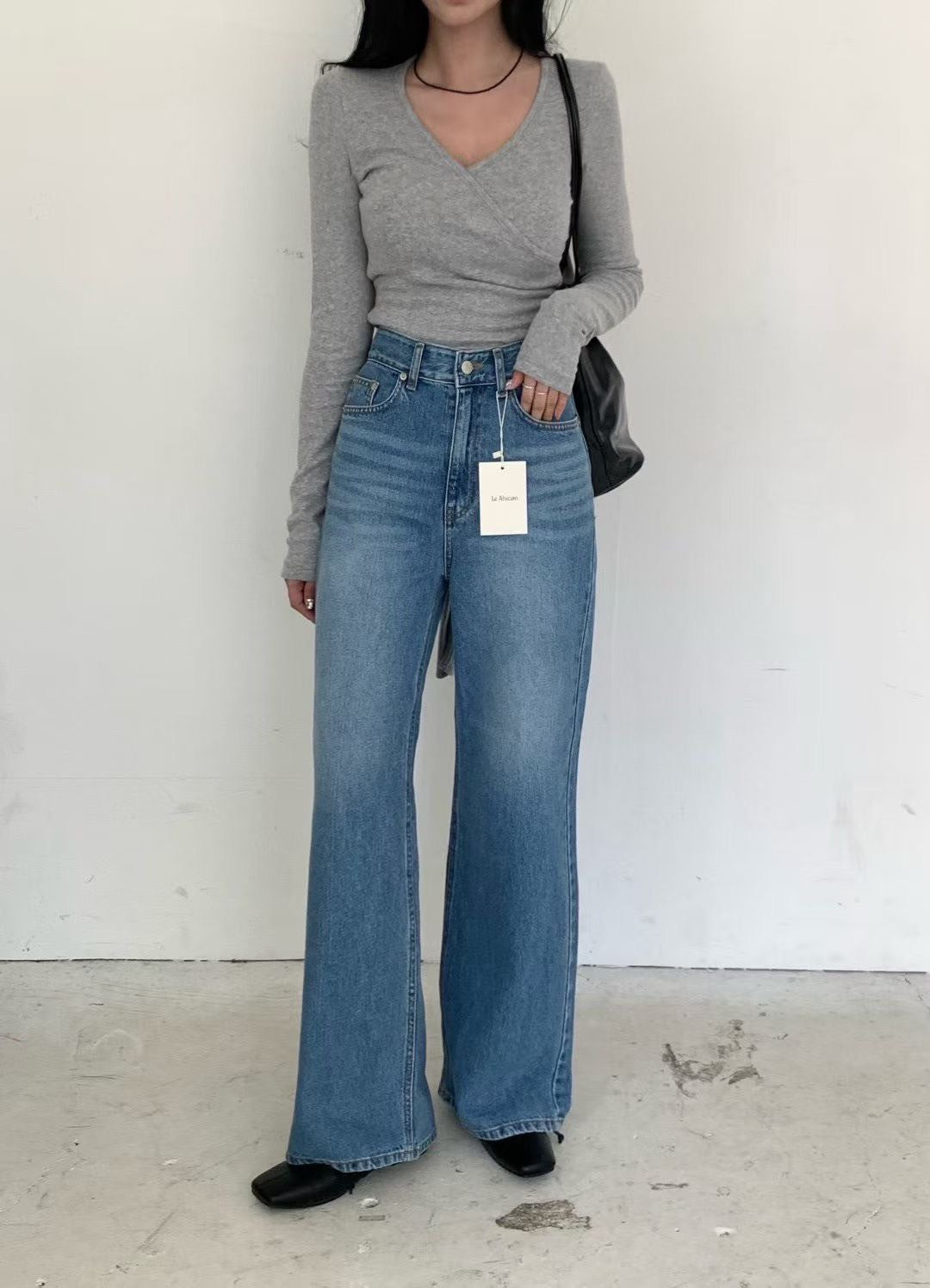 A09 大長腿直筒褲