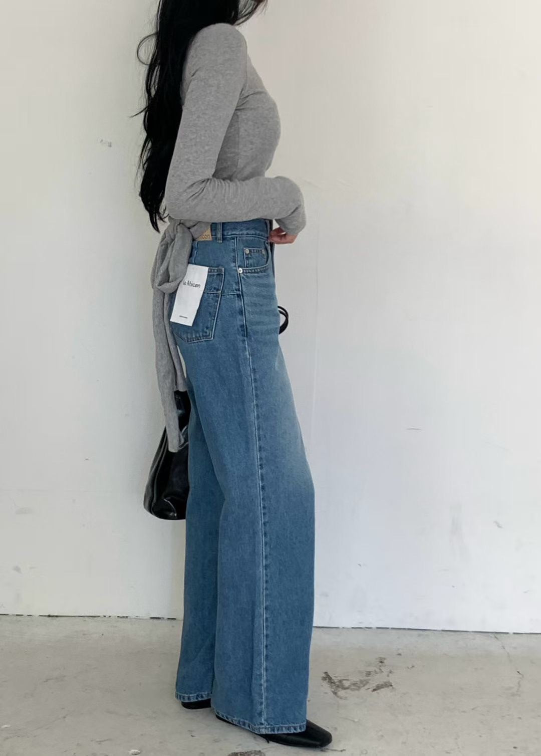 A09 大長腿直筒褲