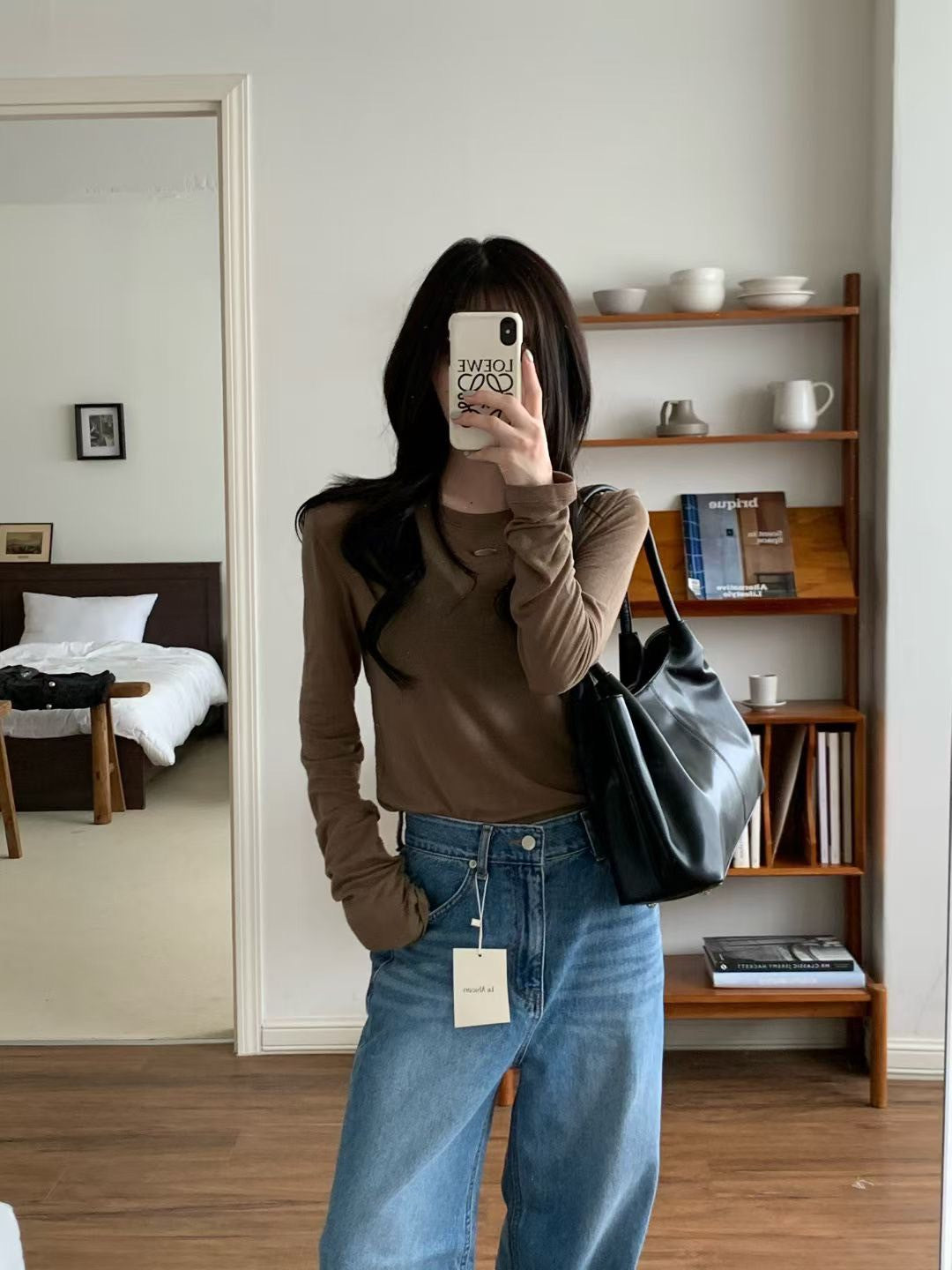 A13 銀扣圓領質感上衣