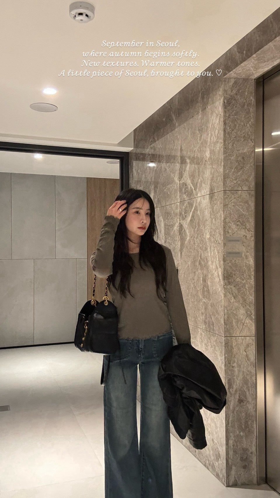 修胯寬口袋彈力喇叭褲