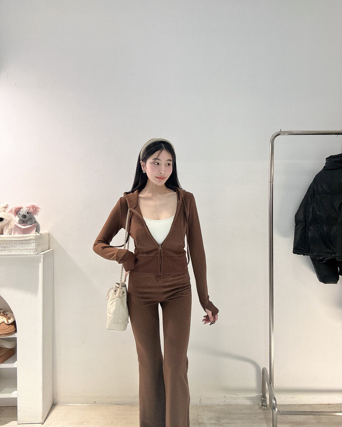 顯瘦發熱羊絨套裝