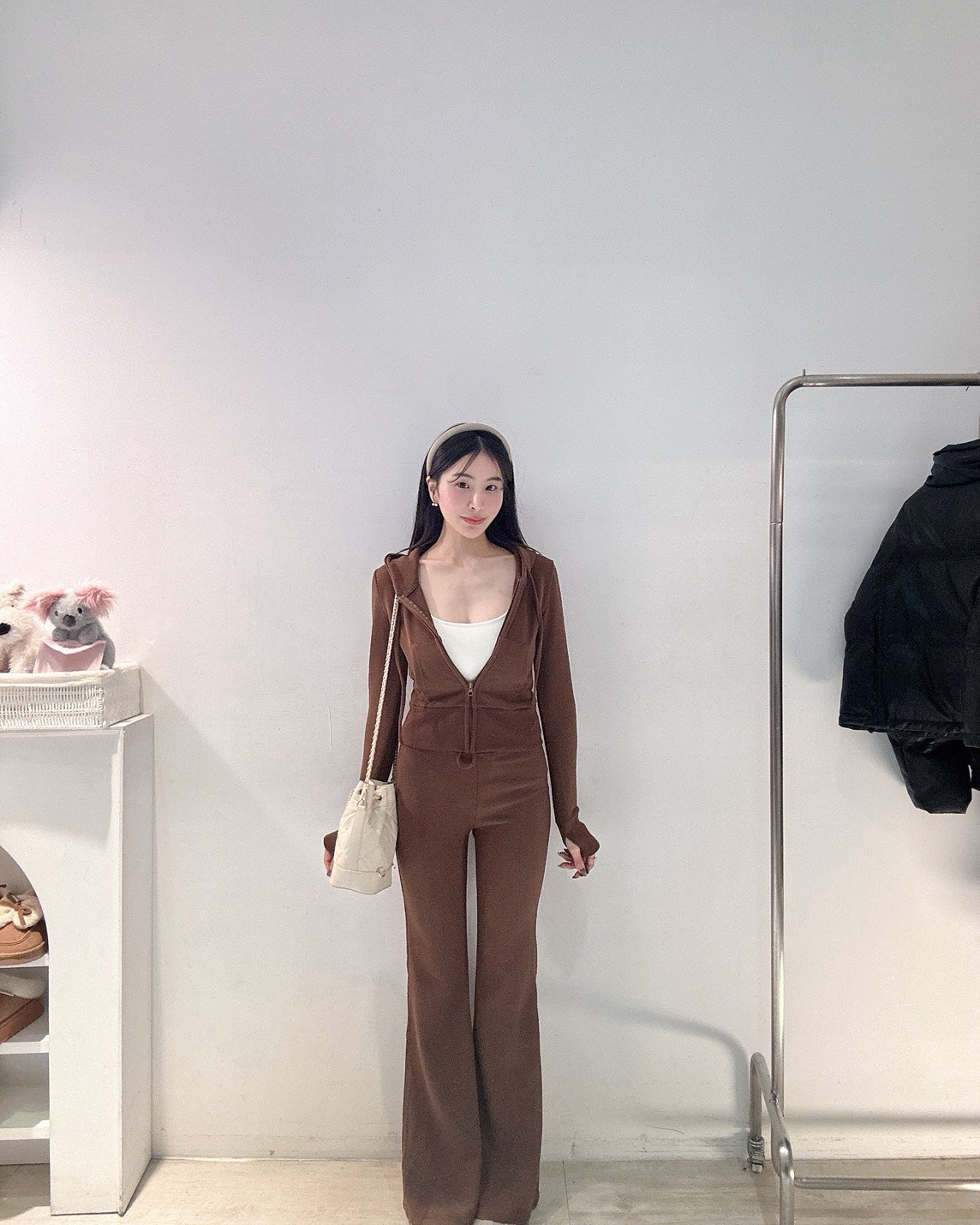 顯瘦發熱羊絨套裝