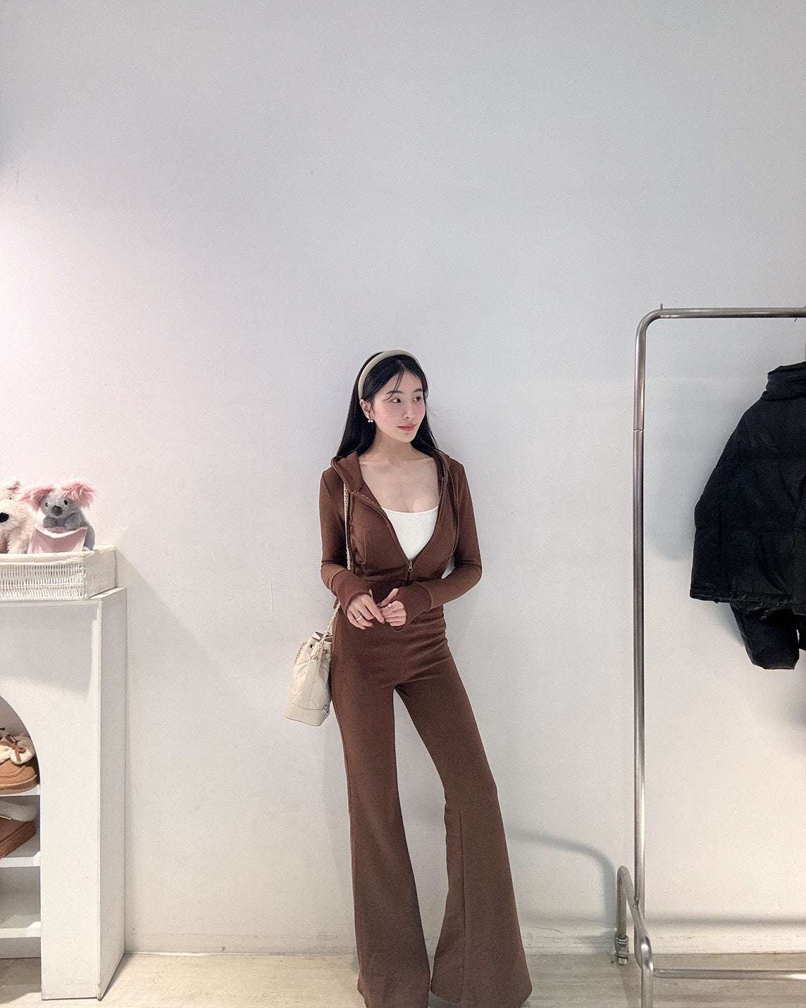 顯瘦發熱羊絨套裝