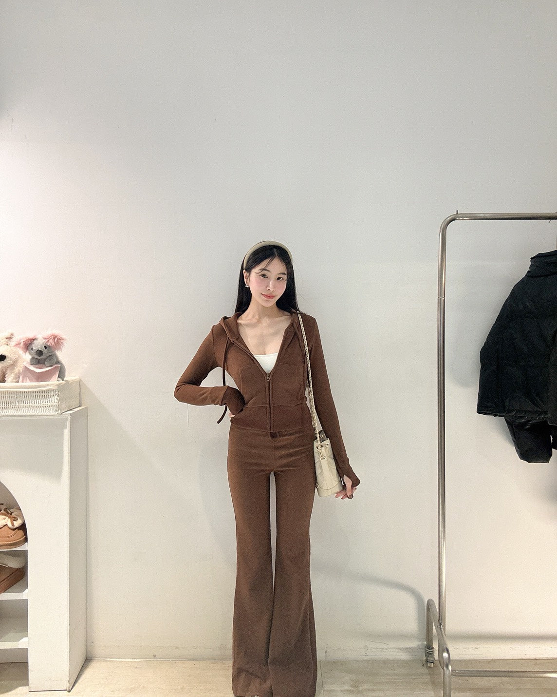 顯瘦發熱羊絨套裝