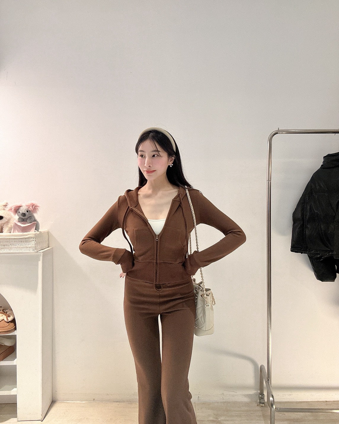 顯瘦發熱羊絨套裝