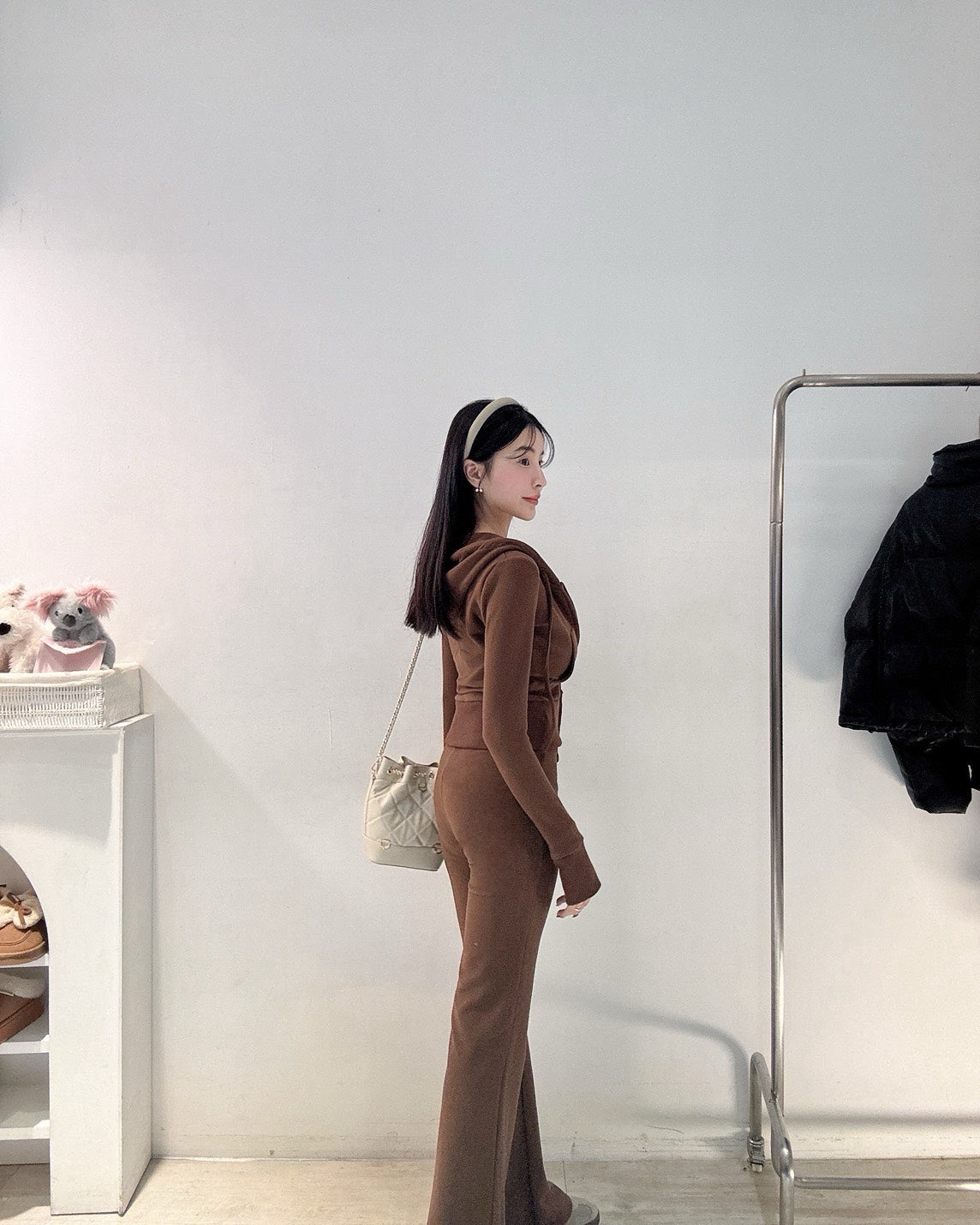 顯瘦發熱羊絨套裝