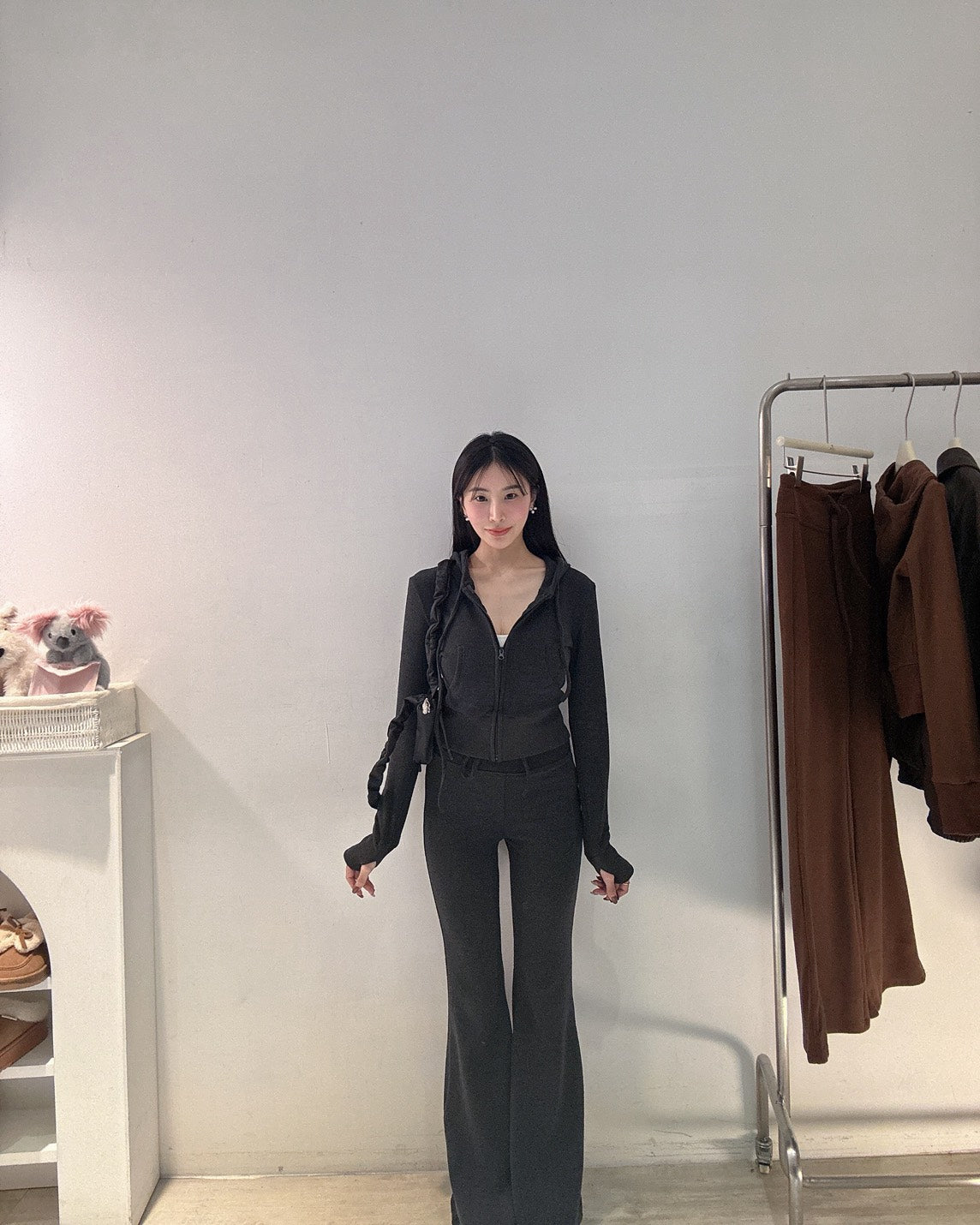 顯瘦發熱羊絨套裝