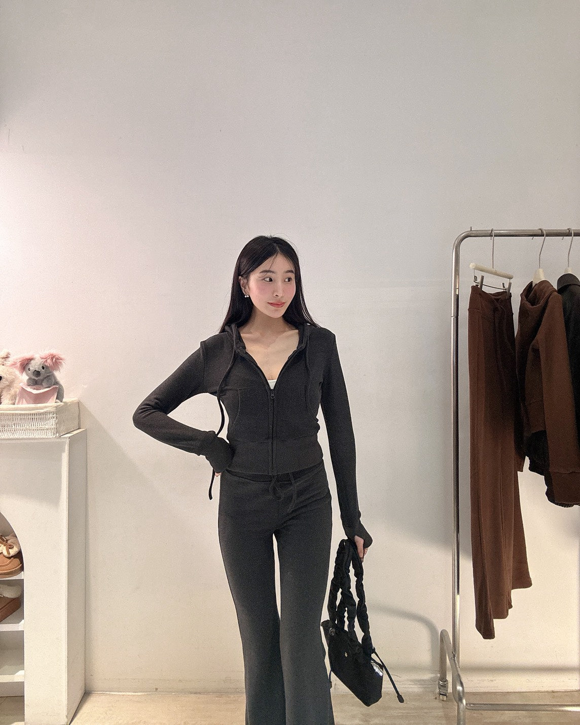 顯瘦發熱羊絨套裝