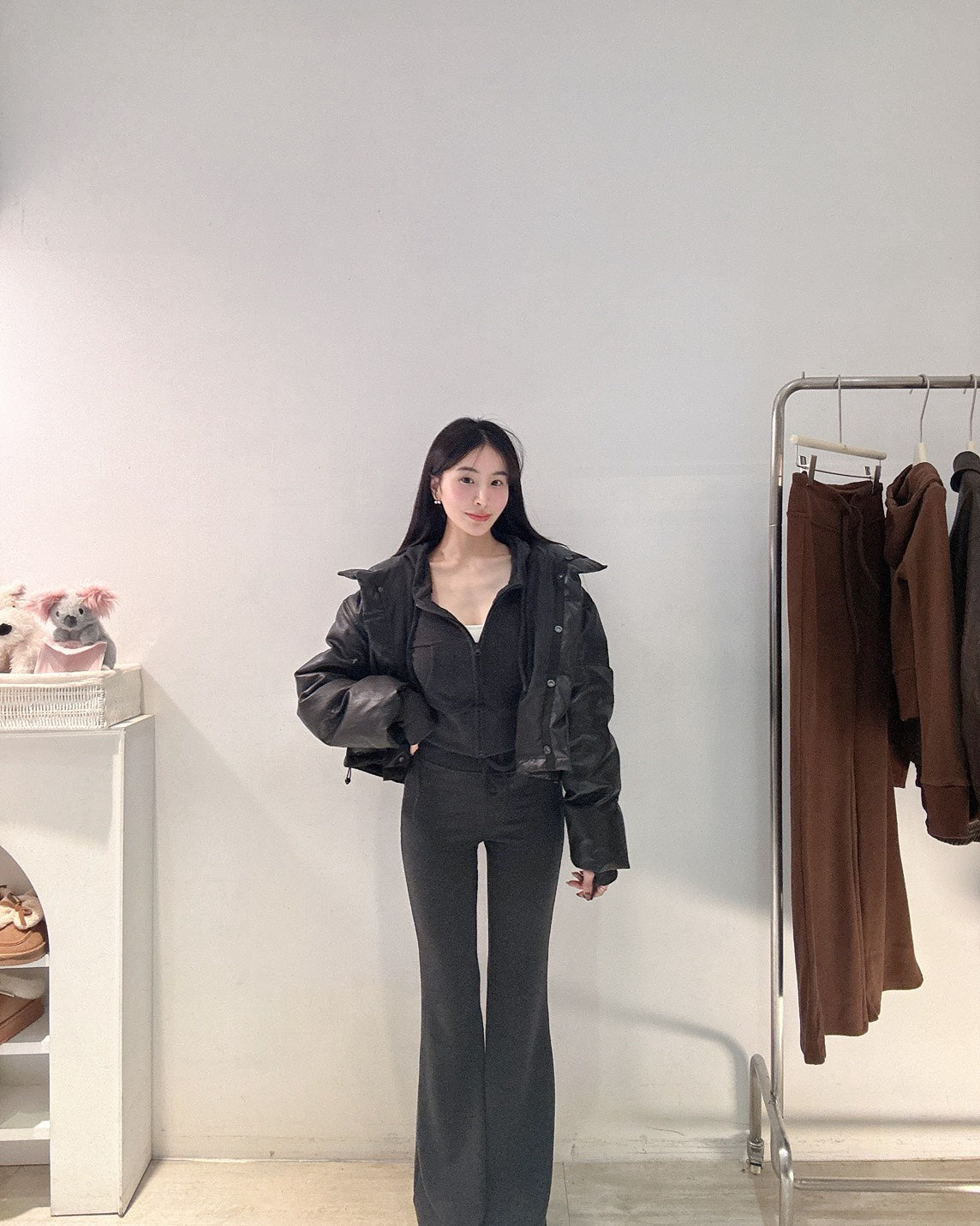 顯瘦發熱羊絨套裝