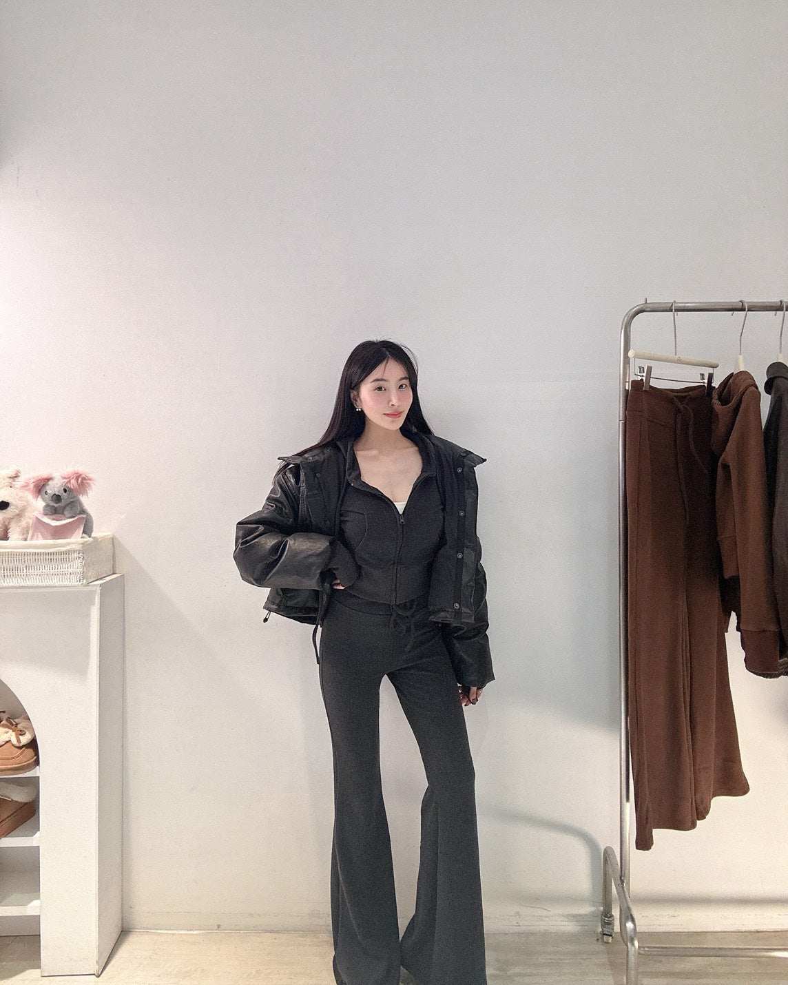 顯瘦發熱羊絨套裝