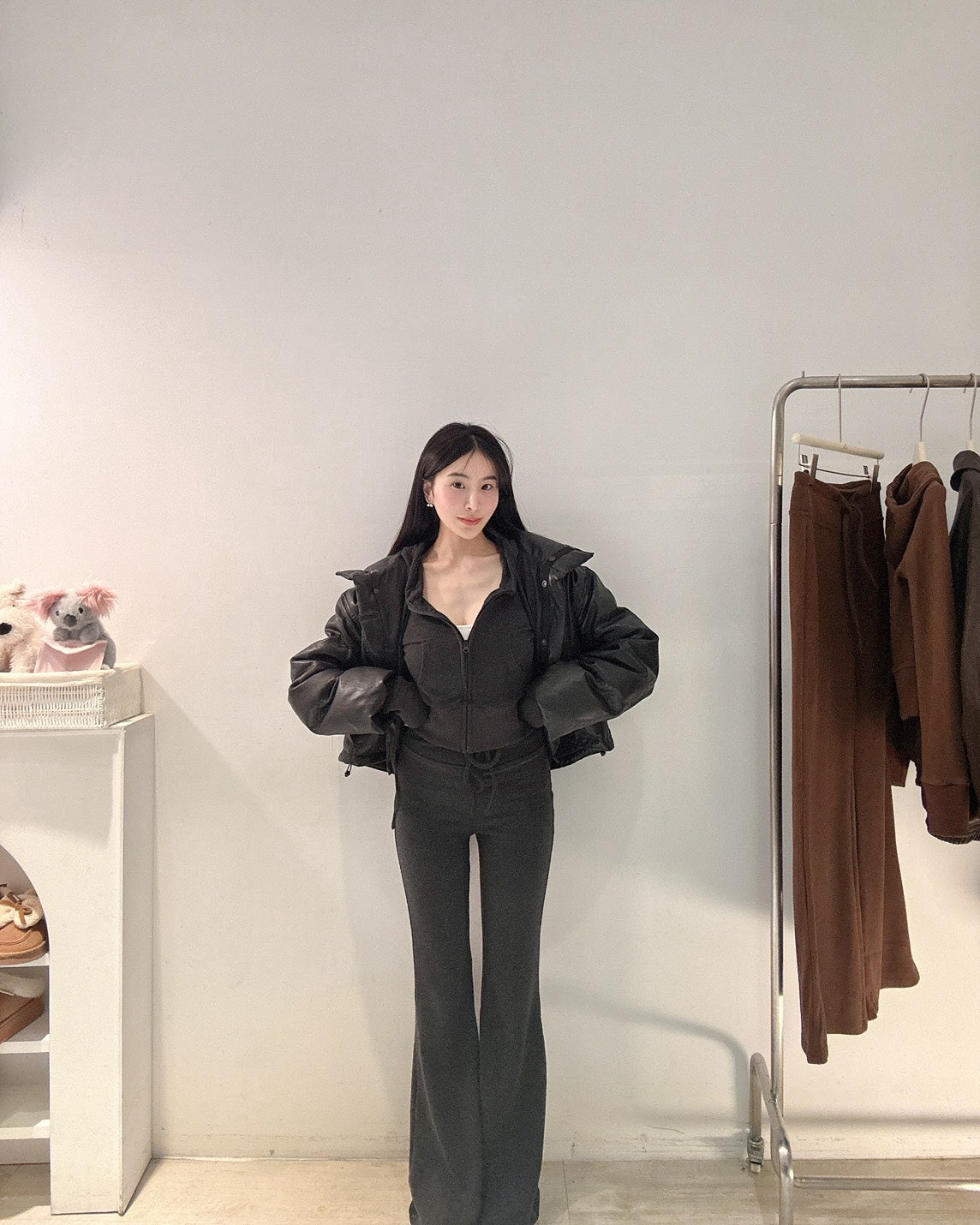 顯瘦發熱羊絨套裝