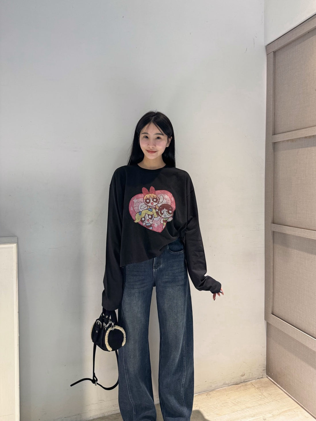 復古卡通寬領上衣