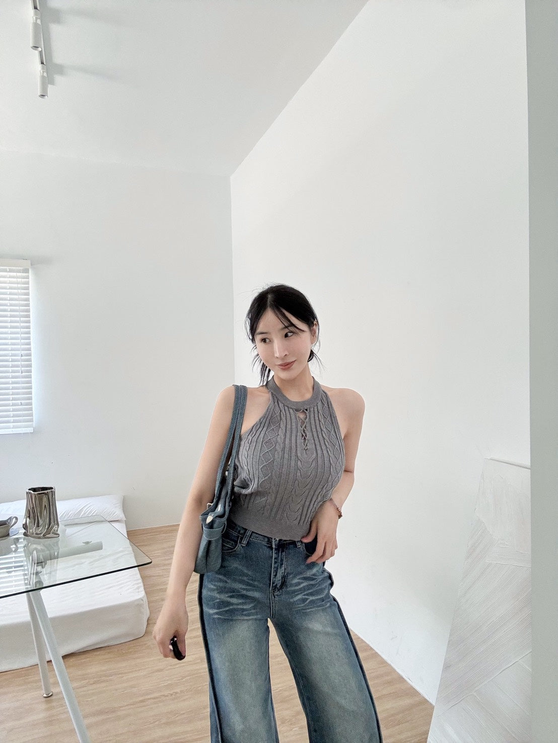 麻花涼感削肩背心