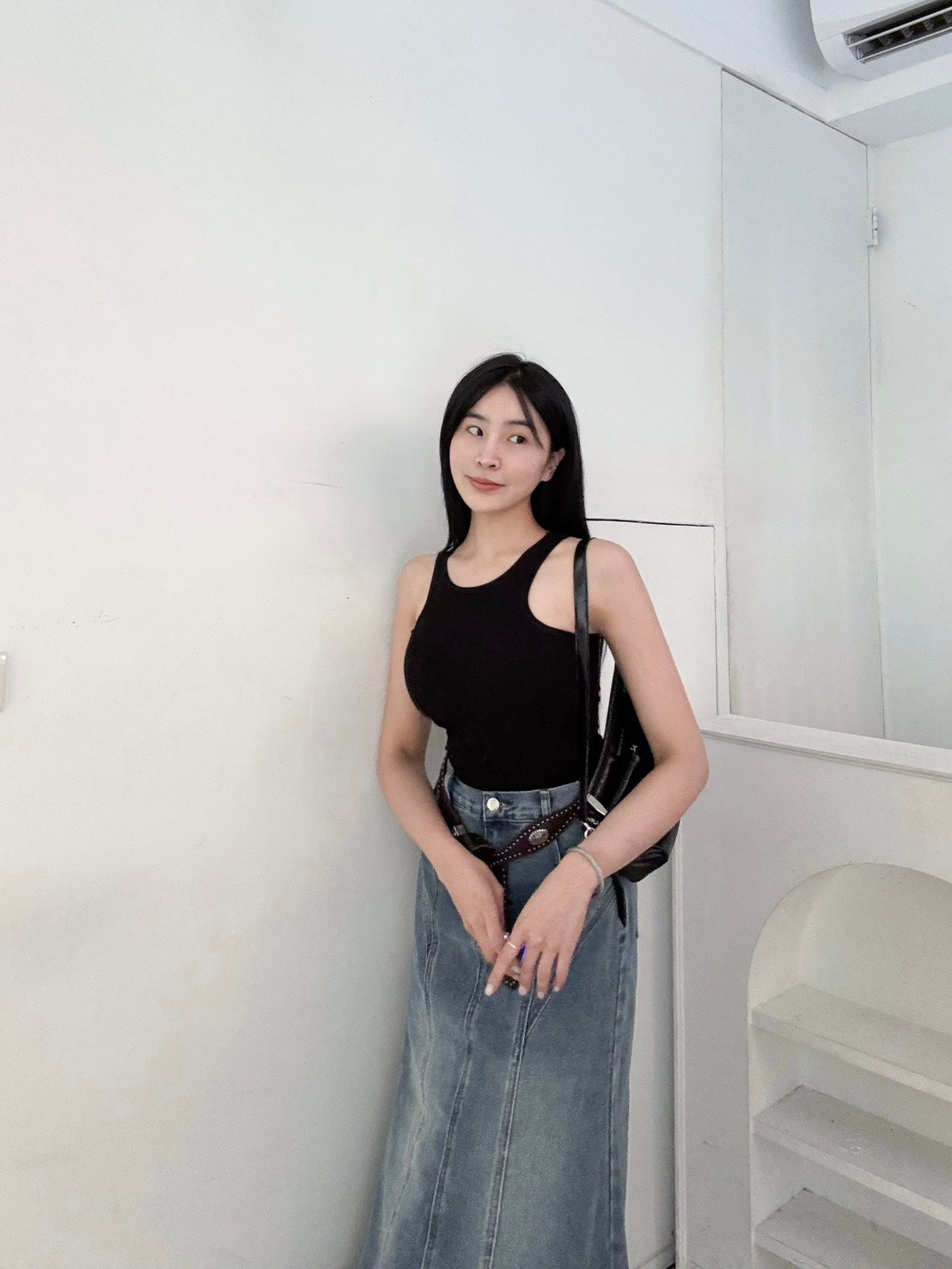 不跑杯削肩涼感背心