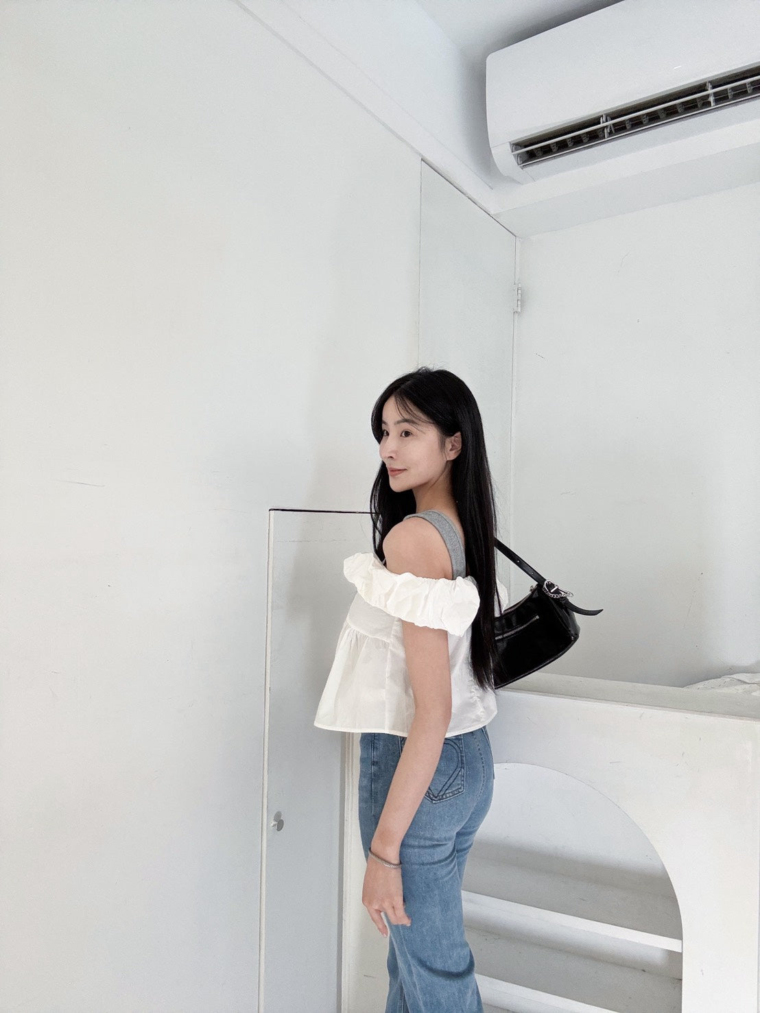 愛心口袋涼感喇叭褲