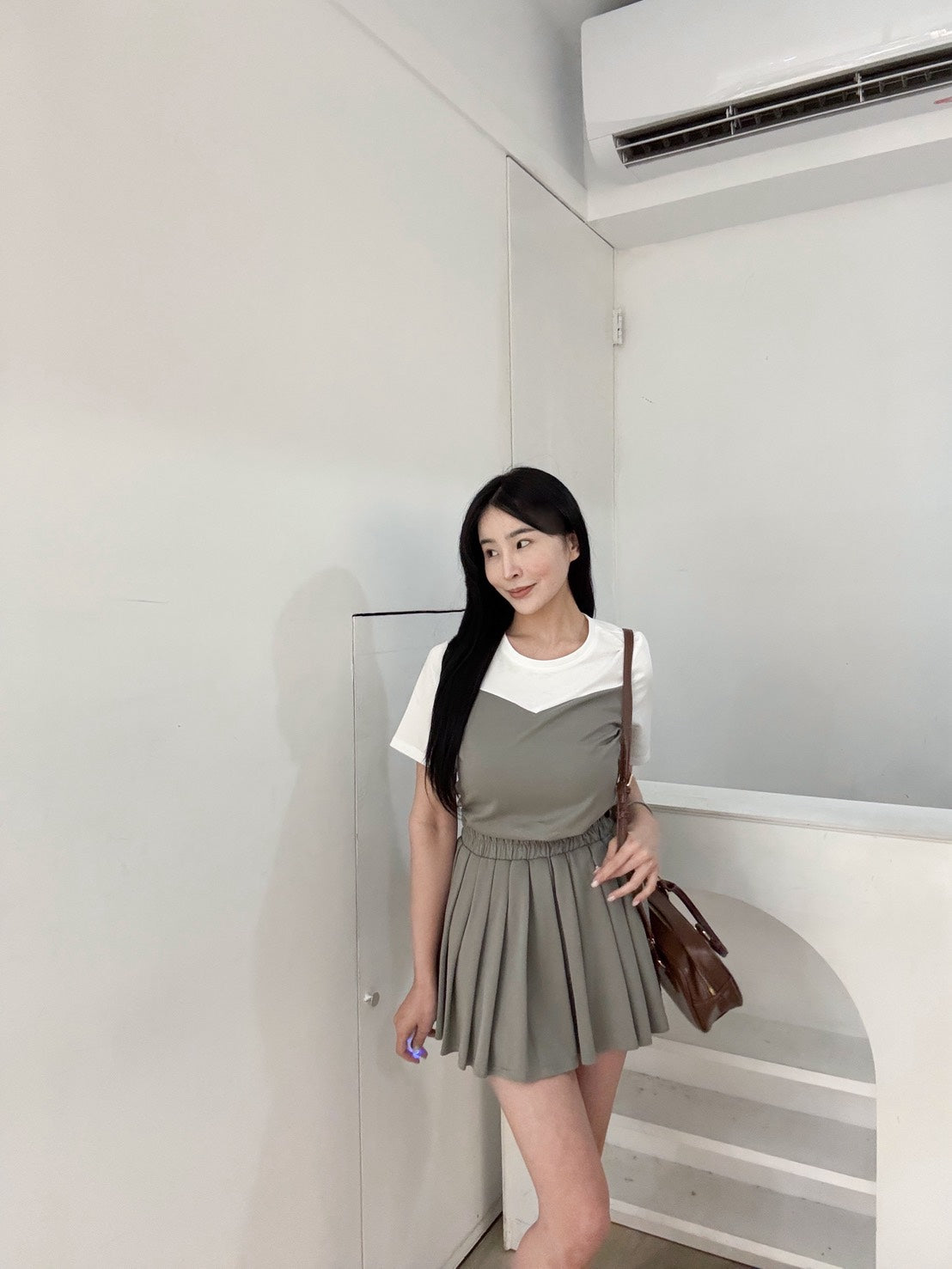 輕奢感褲裙休閒套裝